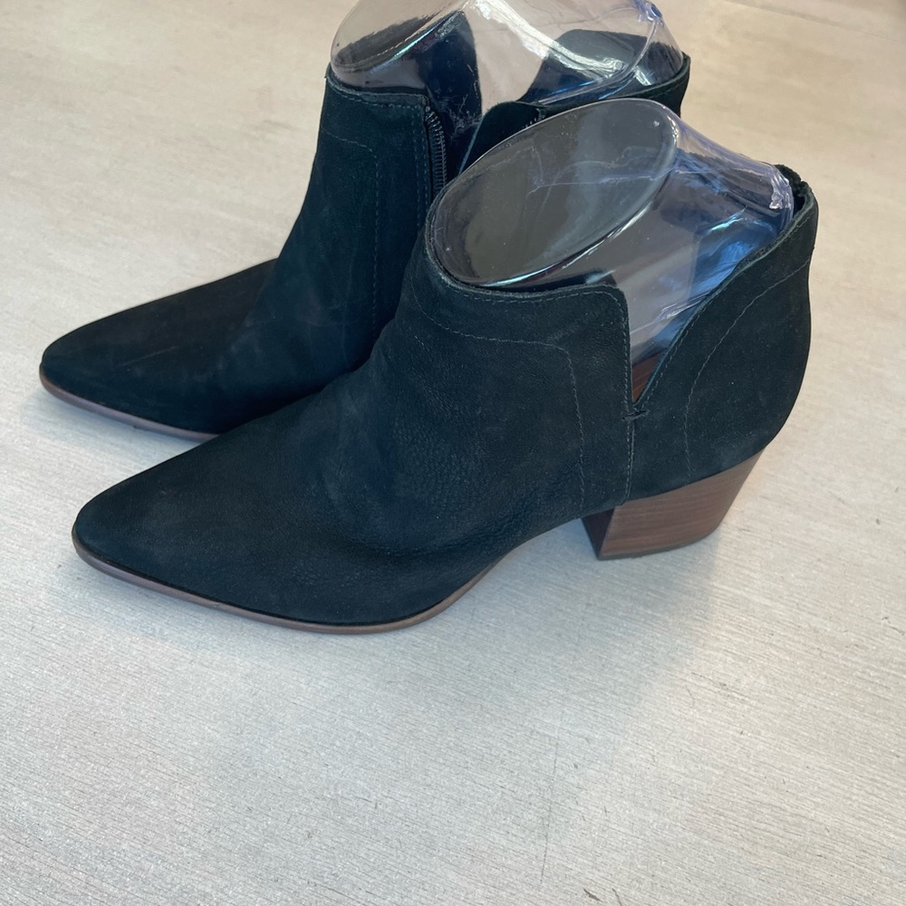 Lucky Brand Black Suede Ankle Booties